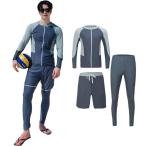 (Candy Kiosk) ラッシュガード メンズ レディース 水着 上下セット 長袖 前開き フィットネス ビーチ