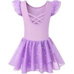 (DANSHOW) детский балет Leotard оборка рукав шифон юбка балет * художественная гимнастика ... тренировка для (5