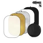 SOONPHO 5 in 1 эллипс плоский отражатель 80cmx120cm фотосъемка для плоский отражатель фон ткань портрет фотосъемка Studio плоский отражатель складывать ..