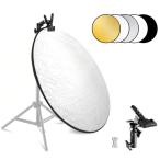 Selens фотосъемка для 5-in-1 плоский отражатель зажим имеется 110cm складной круг плоский отражатель Studio плоский отражатель рефлектор золотой / серебряный 