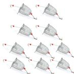  из нержавеющей стали рыболовная приманка корзина большой размер корзина type открывающийся и закрывающийся крышка легкий мобильный рыболовные снасти (10 шт M размер )