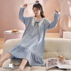  салон One-piece длинный свободно женский длинный рукав пижама . серия неглиже спальная одежда салон одежда часть магазин надеты One-piece Princess длинный неглиже ночное белье 