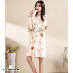 ネグリジェ パジャマ ルームウェア ワンピース 長袖 ロングTシャツ レディース 寝巻き 部屋着 体型カバーゆったり リラックスウェア カジュアル おうち時間