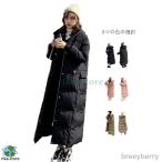 ロングコート 厚手 ベンチコート 中綿コート アウター レディース 膝下 冬 防寒 防風 暖かい 着痩せ 可愛い ハイネック フード付き