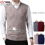 ニットベスト メンズ Vネック 袖な�