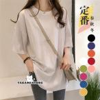 tシャツ カットソー 半袖 レディース 春 夏 涼しい トップス ロンT ロング ゆるTシャツ ゆったり インナー 女性用 おしゃれ