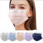 柄マスク カラーマスク 花柄 耳痛くならない 大人用 不織布マスク ウィルス 花粉対策 使い捨て ファッション 快適 プレゼント レディース おしゃれ 50枚