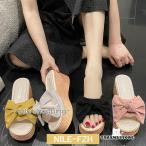 ショッピングサンダル レディース 歩きやすい 厚底サンダル レディース ウエッジソール サマー リボンサンダル リゾートサンダル 歩きやすい ヒールサンダル 痛くない