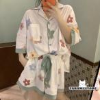 パジャマ ルームウェア レディース 春夏 パジャマ 韓国風 セットアップ  薄い 上下セット部屋着 寝巻き女性 可愛い ランジェリー　冷房対応　快適