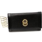 ブルガリ 6連キーケース ドッピオトンド カーフ 黒 26867