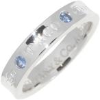 ティファニー 指輪 SV サファイア2P(0.05ct) 1837 ナローリング 幅4ミリ