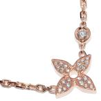 ルイヴィトン ペンダントネックレス K18PG ダイヤ25P(0.12ct) パンダンティフ イディール ブロッサム ペンダントネックレス Q93871