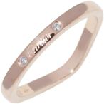 カルティエ 指輪 K18PG ダイヤ3P(0.01ct) バレリーナ ウェディングリング 幅2ミリ B40986