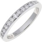 ティファニー 指輪 Pt950 ダイヤ13P ハーフサークル チャネルセッティング バンドリング 幅2.5ミリ