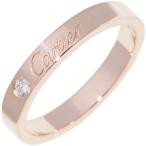 カルティエ 指輪 K18PG ダイヤ1P(0.03ct) Cドゥカルティエリング エングレーブドリング B40864