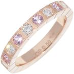 カルティエ 指輪 K18PG ダイヤ5P ピンクサファイア6P ラニエールリング ハーフダイヤ ハーフサファイア B40705