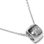 ジョージ ジェンセン ペンダントネックレス K18WG ダイヤ7P フュージョン オープンペンダント ペンダントネックレス 10016420