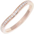 ショッピングカルティエ カルティエ 指輪 K18PG ダイヤ25P(0.09ct) バレリーナ カーブウェディングリング 幅2ミリ B40987