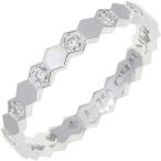 ショッピングドゥ ショーメ 指輪 K18WG ダイヤ14P(0.21ct) ビードゥショーメ ビーマイラブ ハニカムリング ハーフダイヤ 081890