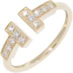 ティファニー 指輪 K18YG ダイヤ12P(0.13ct) Tワイヤー リング