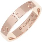 ショッピングカルティエ カルティエ 指輪 K18PG ラブリング スモールモデル ミニラブリング ラブウェディングリング B40852