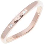 カルティエ 指輪 K18PG ダイヤ3P(0.01ct) バレリーナ ウェディングリング 幅2ミリ B40986