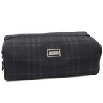  Burberry Burberry London noba проверка PVC парусина нейлон чёрный x темно-синий ручная сумочка 