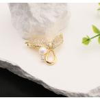 ブローチアクセサリ淡水パール真珠エ...