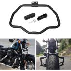 ショッピングhurley ハーレー用 フロント エンジンガード クラッシュバー 04-17年 スポーツスター 1200 883 XL 48 72 モデル対応 保護 マットブラック