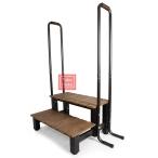  алюминиевый 2 уровень стремянка выдерживаемая нагрузка 80kg обе ручка имеется уход для балкон / веранда соответствует скамья уровень разница аннулирование уход пожилые люди для для бытового использования 