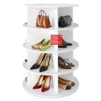 シューズラック 回転式 靴棚 靴ラック 省スペース 360°回転収納ラック 靴、バッグ、本の収納に使用 回転下駄箱 PVCボード素材 簡単な組み立てと簡単な掃除