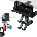 3イン1 デスク下クランプ Nintendo Switch/OLED用 スイッチホルダーマウント 360°回転可能なヘッドホンハンガーとコントローラーホルダー ヘッドセットとコント