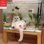 猫用ベッド 猫用トンネル 猫おもちゃ 観賞用 水槽 超白ガラス一体型 多様なデザイン 猫用家具 猫洞窟 ペット 猫ハウス 運動不足解消 ストレス発散 小型ペット 子