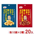 ショッピング日本一 栗山米菓 40g たぶん日本一堅いあられ (各種10袋×2種)20入 (しお 醤油 米菓 お菓子) (2ケース販売)(Y80) 2つセットで本州一部送料無料