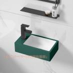 壁掛け手洗い器ミニ手洗い器排水セット付きコンパクト小型おしゃれ洗面ボウルクローバー陶器製洗面ボール洗面鉢手洗いボウル小さなトイレに適しシンプルバル