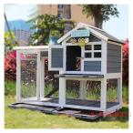 ウサギケージ うさぎケージ ウサギ小屋 うさぎ小屋 ラビットケージ 屋外ウサギケージ木製鶏小屋 屋外二層木製チキン小屋 クローバー木製小動物 アパートメント