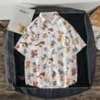 アロハシャツ メンズ 半袖シャツ カジュアルシャツ 花柄シャツ 総柄 レディース オープンシャツ ス 夏 旅行