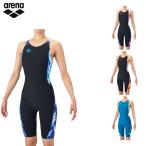 アリーナ トレーニングワンピーススパッツ 水着 スイムウエア オープンバック ハーフレッグ 水泳 競泳 スイミング スイム 練習 レディース 女性 arena AS6SWM18L