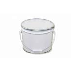 13L 白ブリキペール缶（フタ/バンド付）（870-44）保管 保存 油性材料 溶剤系材料 小分け DIY 防水