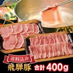 豚肉 焼肉セット しゃぶしゃぶ セット 飛騨豚 合計 400g ( ロース バラ 各200g ) 2人前~3人前 送料込 ※北海道1000円、沖縄1200円別途必要