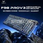 AULA F98 Pro V3 メカニカルキーボード カスタムRGBバックライト ワイヤレスBluetoothゲーミング シャドウキーキャップキーボード スクリーン ノブ付き