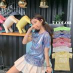 e051【ダンス衣装】ホログラム加工　半袖トップス【7