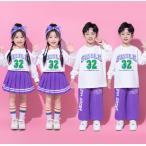  белый фиолетовый Kids танцевальный костюм hip-hop Jazz девочка Jazz Dance выставить Kids Cheer ребенок одежда tops юбка брюки k-pop костюм jazz hiphop Корея 