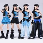  чёрный синий Kids танцевальный костюм hip-hop девочка Jazz Dance выставить Kids Cheer ребенок одежда heso.. tops юбка брюки k-pop костюм jazz hiphop Корея 
