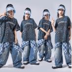  чёрный синий леопардовая расцветка Kids танцевальный костюм hip-hop девочка Jazz Dance выставить Kids Cheer ребенок одежда heso.. tops брюки k-pop костюм jazz hiphop Корея 