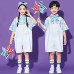  белый белый бледно-голубой полька-дот рисунок розовый девочка мужчина Kids танцевальный костюм hip-hop комбинезон выставить ребенок одежда tops k-pop jazz hiphop Event учебное заведение праздник 