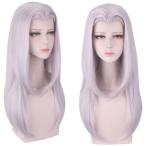 [58cm] silver gray распорка центр разделение центральный часть web девушка парик парик katsula менять оборудование маскарадный костюм простой простой аниме костюмы Mai шт. школа праздник 