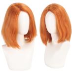[35cm] orange карамель medium Bob центральный часть незначительный uchimaki medium длина парик костюмированная игра полный парик katsula менять оборудование маскарадный костюм простой простой аниме 