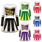  длинный рукав Cheer Dance Kids женский танцевальный костюм девочка отвечающий .. tops юбка отвечающий .. Cheer девушка Kids Dance женский форма Cheery da- маскарадный костюм для 