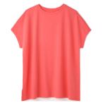 TAKEFU 竹布 Lady's【 ショートスリーブＴシャツ(色：コーラルオレンジ) 】サイズ：M-L 〜たけふ、竹レーヨン〜  レディース、半袖、抗菌・消臭